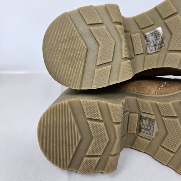 Vodvob Ankle Boots Womens Sz 7 Carmel Faux Suede Chelsea Pull On Chunky Heel - Picture 7 of 10